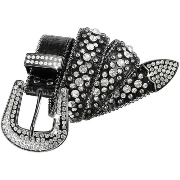 35158 50158 Women's Belts Rhinestone Belt Fashion Western Cowgirl Bling Studded - Picture 7 of 14